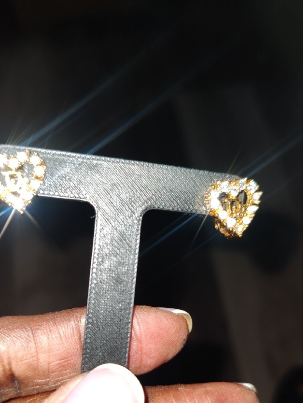 Christian Dior Gold Heart Crystal Clip-On Earrings w/ COA – Vintage HTF Rare - Picture 12 of 12